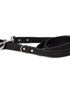Modern Style Midnight Black Leather Leash