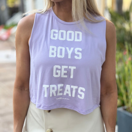 Good Boys Get Treats Crop Tank | Gift for Dog Moms | Made in USA
