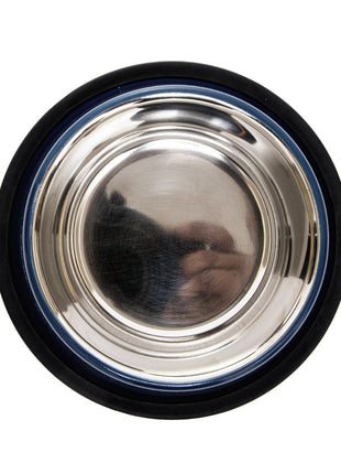 Country Living Set of 2 Ribbed Non-Slip Pet Bowls – Poseidon Blue