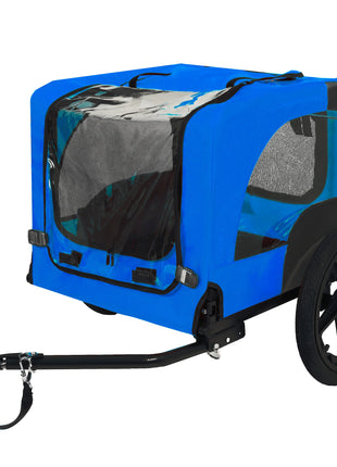 Pet Bike Trailer Dog Cart for Bicycle,Suitable for Small and Medium Pets, Easy Folding Cart Frame, Quick Release Wheel, Non-Slip Floor, Internal Leash