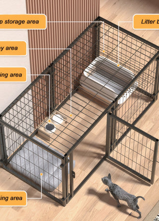 47.2' Dog Crate for Small Medium Large Dogs, Puppy Dog Playpen for Yard Indoor Outdoor Use, Pet Dog Cage Kennel (47.2'L x 23.6'W x 23.6'H)