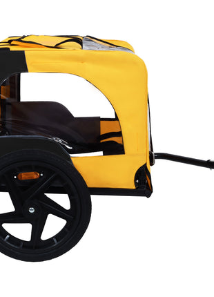 Pet Bike Trailer Dog Cart for Bicycle, Suitable for Small and Medium Pets, Easy Folding Cart Frame, Quick Release Wheel, Non-Slip Floor, Internal Leash