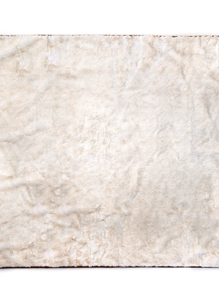 PupProtector™ Short Fur Waterproof Throw Blanket - White with Brown Accents