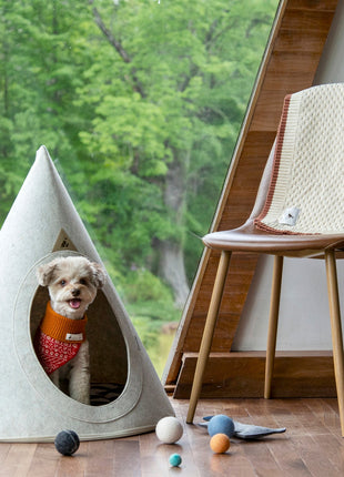 Nooee Pet Cave Buddy (L) – Cream/Brown