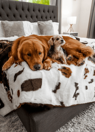 PupProtector™ Waterproof Throw Blanket - Brown Faux Cowhide