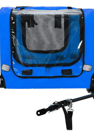 Pet Bike Trailer Dog Cart for Bicycle,Suitable for Small and Medium Pets, Easy Folding Cart Frame, Quick Release Wheel, Non-Slip Floor, Internal Leash