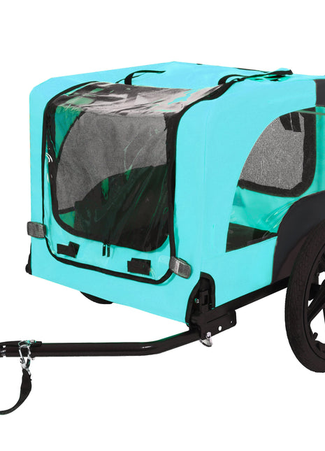 Pet Bike Trailer Dog Cart for Bicycle,Suitable for Small and Medium Pets, Easy Folding Cart Frame, Quick Release Wheel, Non-Slip Floor, Internal Leash - Pup List