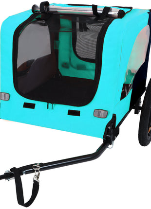 Pet Bike Trailer Dog Cart for Bicycle,Suitable for Small and Medium Pets, Easy Folding Cart Frame, Quick Release Wheel, Non-Slip Floor, Internal Leash - Pup List
