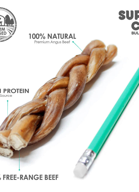 6" Braided Bully Sticks (10-Pack)