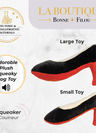 Red Heel Squeaky Dog Shoe Toy