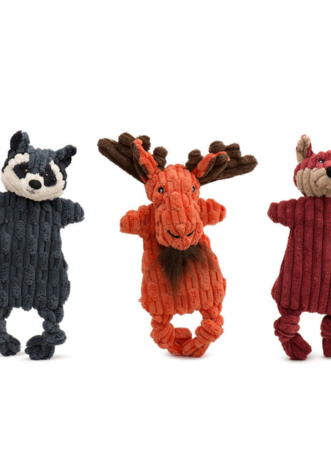Woodland HuggleFlatties™ Assorted Durable Plush Dog Toys (3pk)