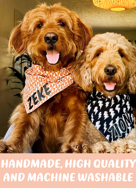 "Conversation Hearts on White" Dog Bandana