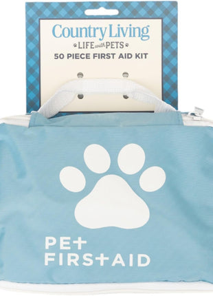 Country Living 50-Piece Pet Travel First Aid Kit for Emergencies, Safety, Adventure & On-the-Go Pet Care