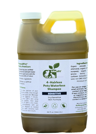 4-HAIRLESS PETS SENSITIVE WATERLESS SHAMPOO