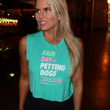 Arm Day Crop Top | Gift for Dog Lovers & Dog Moms