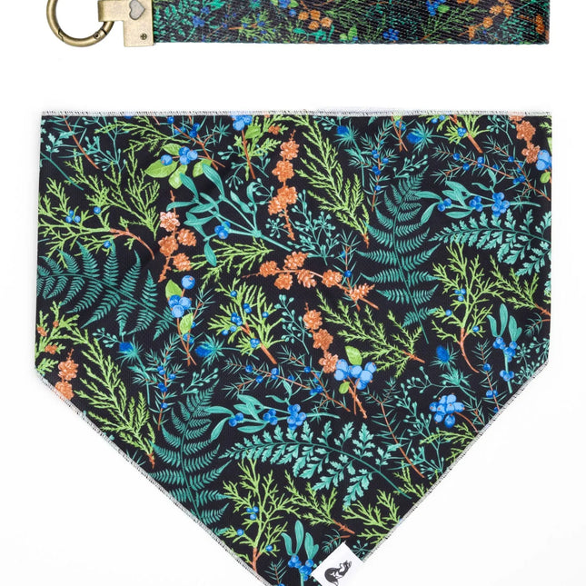 Magical Fern Forest Dog Bandana & Matching Keychain