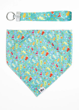Seaside Sips Dog Bandana & Matching Keychain
