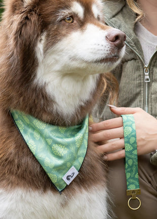 Pine Cone Pup Bandana & Matching Keychain