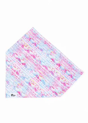 Pink and Blue Tribal Dog Bandana