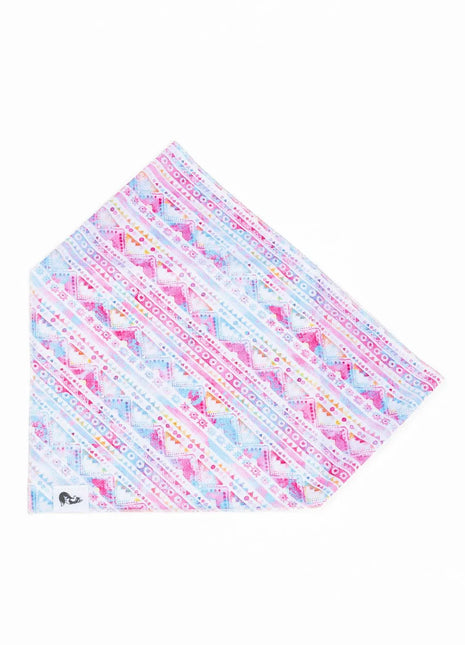 Pink and Blue Tribal Dog Bandana