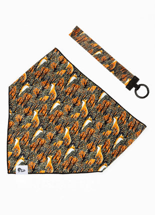 Foxes in Fall Dog Bandana & Matching Keychain