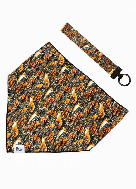 Foxes in Fall Dog Bandana & Matching Keychain