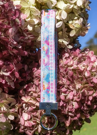 Pink and Blue Tribal Dog Bandana & Matching Keychain