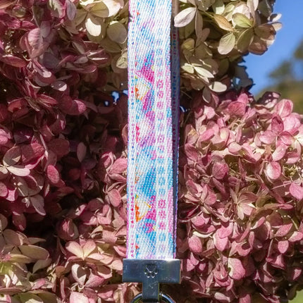 Pink and Blue Tribal Dog Bandana & Matching Keychain