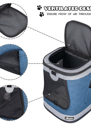 GOOPAWS Soft Backpack Carrier for Small Dogs and Cats, Collapsible with Breathable Mesh - Pup List