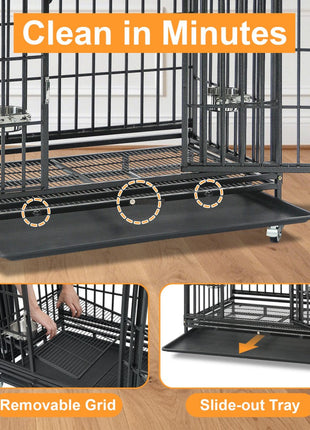 37" Stackable Heavy Duty Dog Crate 371D07
