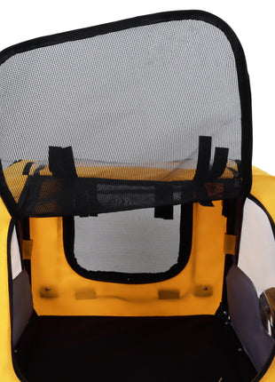 Pet Bike Trailer Dog Cart for Bicycle, Suitable for Small and Medium Pets, Easy Folding Cart Frame, Quick Release Wheel, Non-Slip Floor, Internal Leash