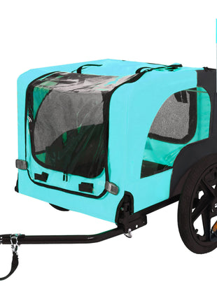 Pet Bike Trailer Dog Cart for Bicycle,Suitable for Small and Medium Pets, Easy Folding Cart Frame, Quick Release Wheel, Non-Slip Floor, Internal Leash - Pup List