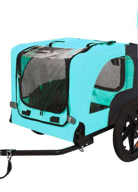 Pet Bike Trailer Dog Cart for Bicycle,Suitable for Small and Medium Pets, Easy Folding Cart Frame, Quick Release Wheel, Non-Slip Floor, Internal Leash - Pup List