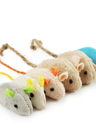 6pcs Mix Cat Toy Catnip Plush Mice