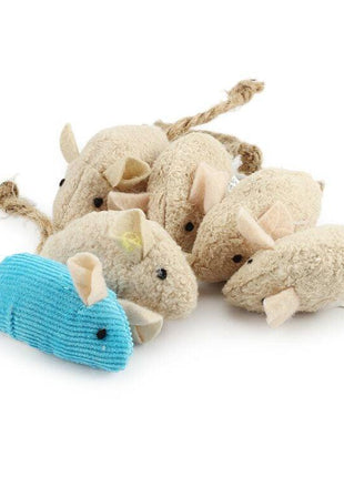 6pcs Mix Cat Toy Catnip Plush Mice