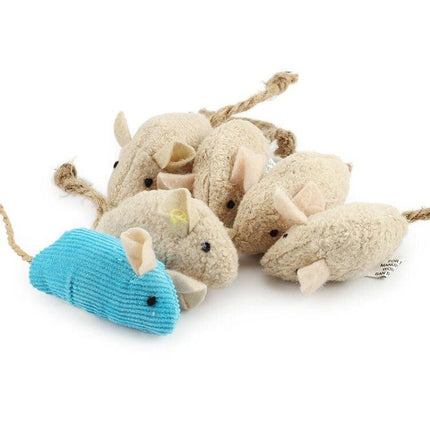 6pcs Mix Cat Toy Catnip Plush Mice