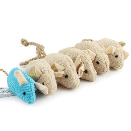 6pcs Mix Cat Toy Catnip Plush Mice