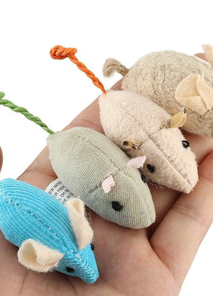 6pcs Mix Cat Toy Catnip Plush Mice