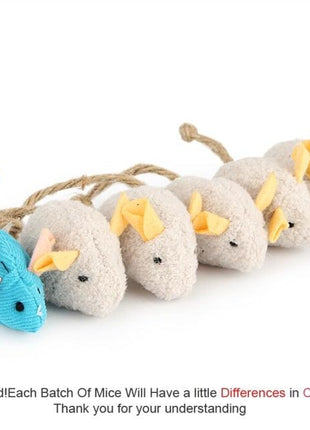 6pcs Mix Cat Toy Catnip Plush Mice