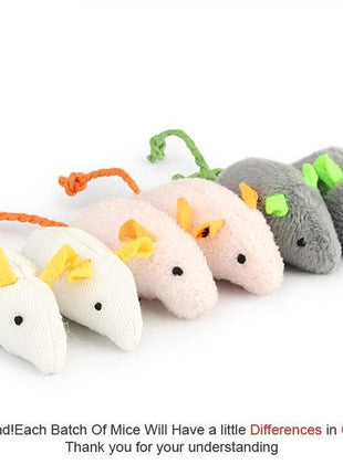 6pcs Mix Cat Toy Catnip Plush Mice