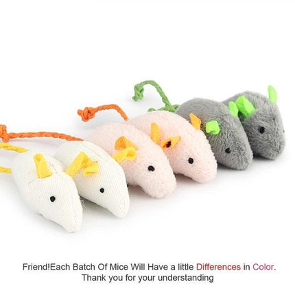 6pcs Mix Cat Toy Catnip Plush Mice