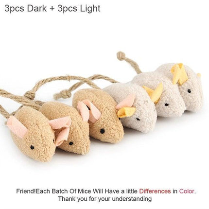 6pcs Mix Cat Toy Catnip Plush Mice