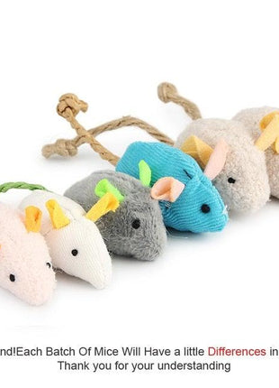 6pcs Mix Cat Toy Catnip Plush Mice