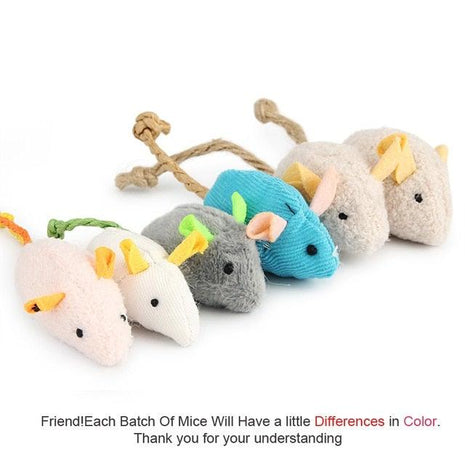 6pcs Mix Cat Toy Catnip Plush Mice