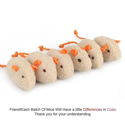 6pcs Mix Cat Toy Catnip Plush Mice