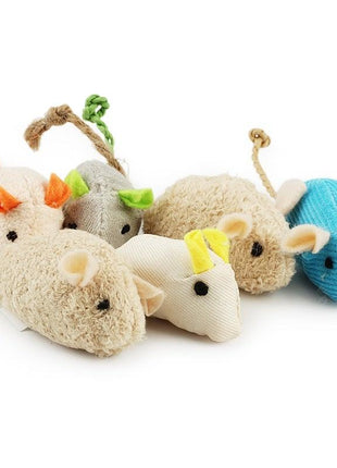 6pcs Mix Cat Toy Catnip Plush Mice