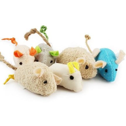 6pcs Mix Cat Toy Catnip Plush Mice