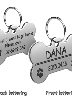 Engraved Personalized Stainless Steel Dog Tag - Pup List