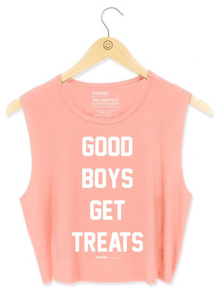 Good Boys Get Treats Crop Tank | Gift for Dog Moms | Made in USA