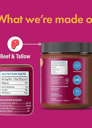Beef and Beef Tallow Meat Spread | NEW 12oz Jar